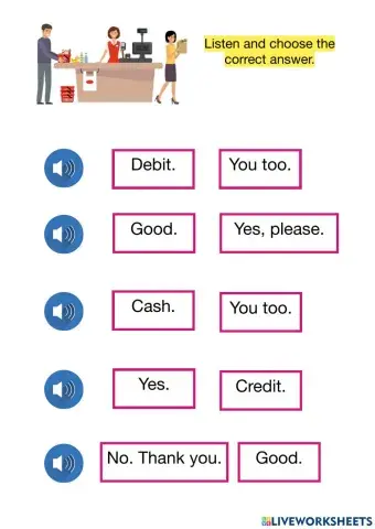 Supermarket Dialog - Listening