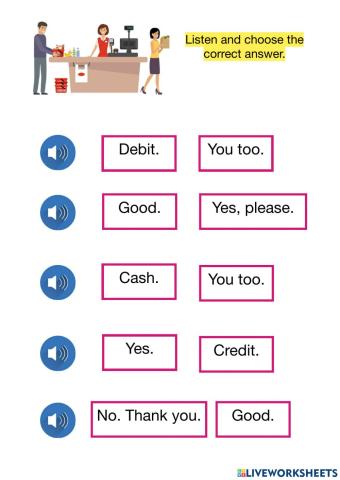 Supermarket Dialog - Listening