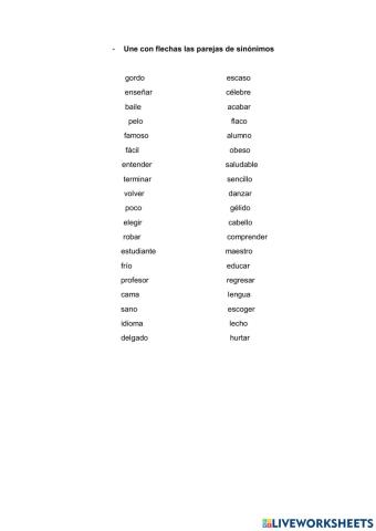 Sinónimos 1