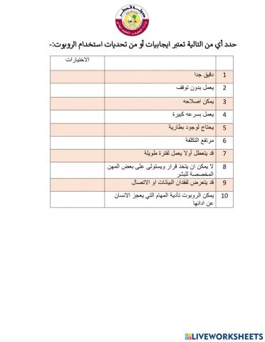 تحديات الروبوت