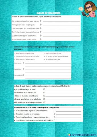 Clases de oraciones
