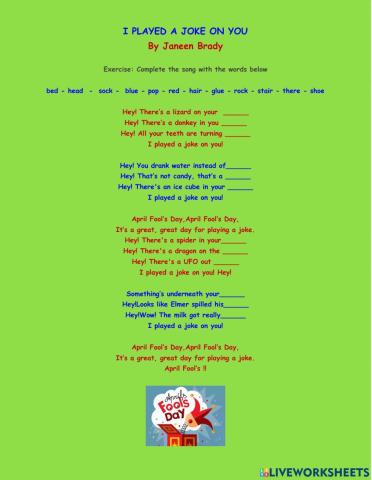 April Fool's Day song