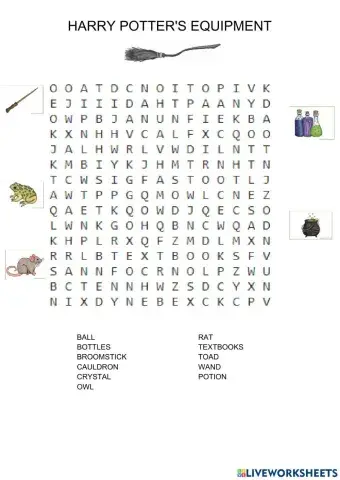 Wordsearch harry potter