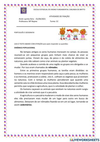 Nomades e sedentários