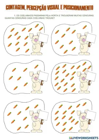 Contagem, percepção visual e posicionamento