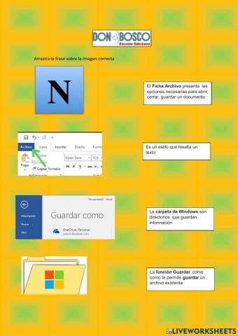 Ficha Archivo de Word