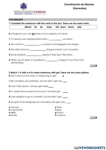 Exam (Elementary) UEMSTIS