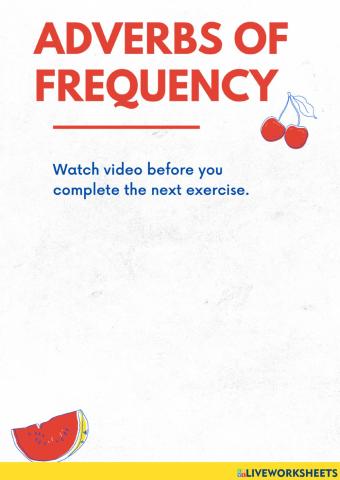 Adverbs of frequency