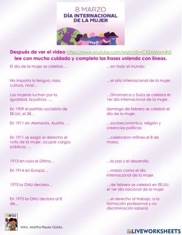 Día internacional de la mujer