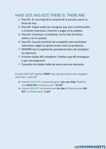03. have got. has got. - there is. there are - how many...? -sustantivos plurales
