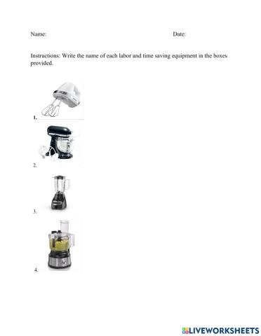 Labor and Time saving Equipment