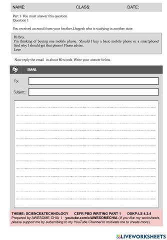 U1 replying an email part 1 writing