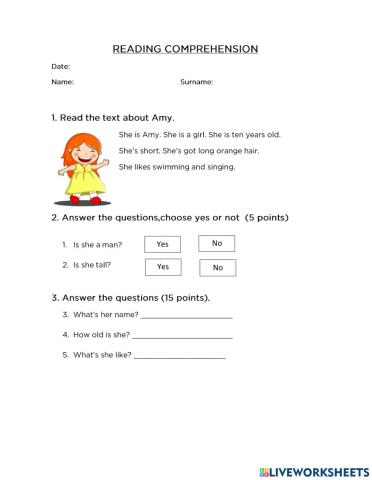 Reading comprehension