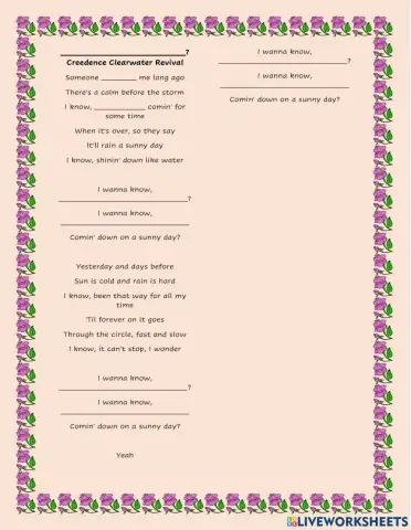 Presen perfect and past simple song