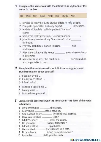 Verbs followed by gerund or infinitive