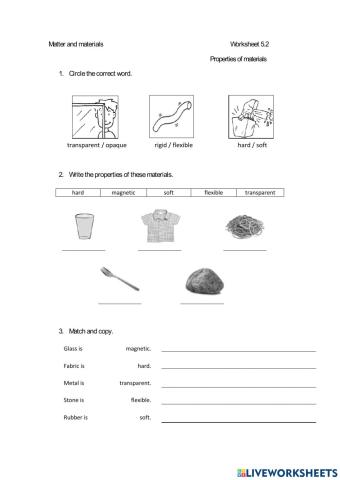 Properties of materials