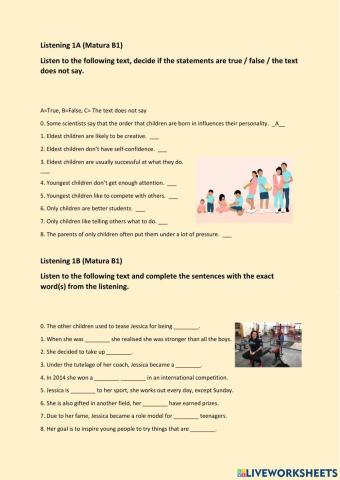 Matura B1 - Listening practice 1