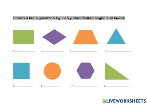 Clasificación de figuras geométricas