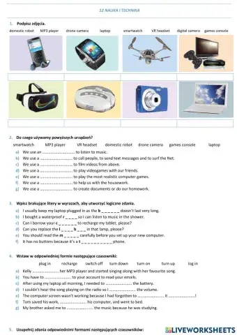 E8 U12 Nauka i technika Vocabulary