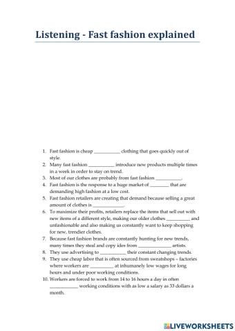 Fast Fashion - Explained