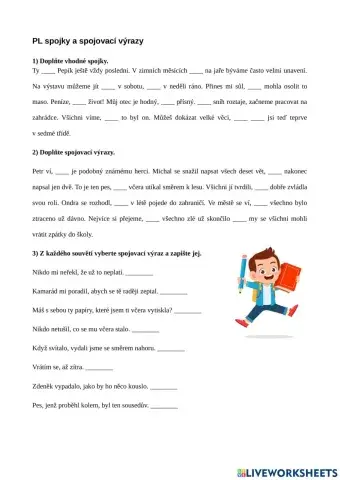 PL Spojky a spojovací výrazy