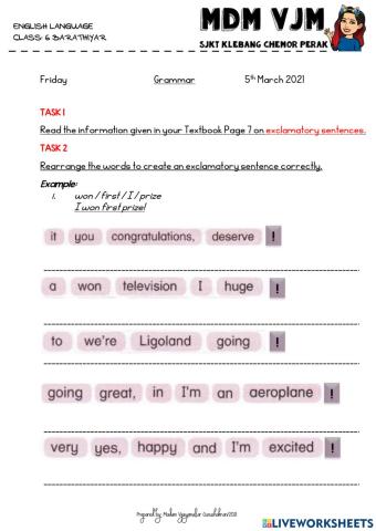 Unit 1: All About Feelings (Grammar)