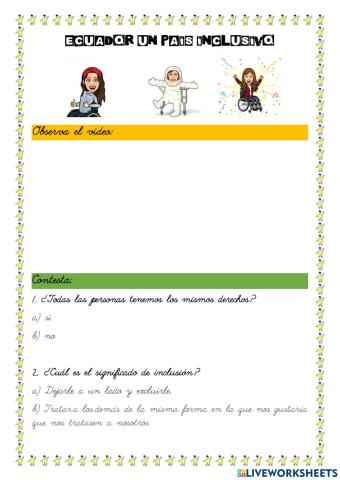 Ecuador un país inclusivo