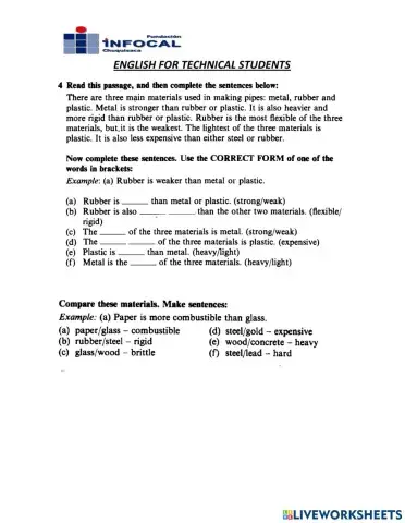 ENGLISH FOR TECHNICAL STUDENTS MOD 3 