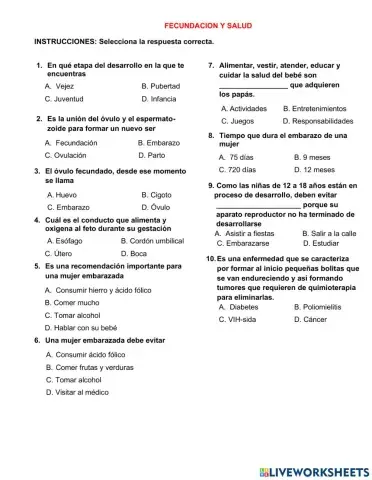 Fecundación y salud