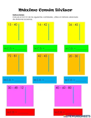 Máximo común divisor