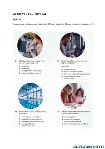 Maturita listening - part 4