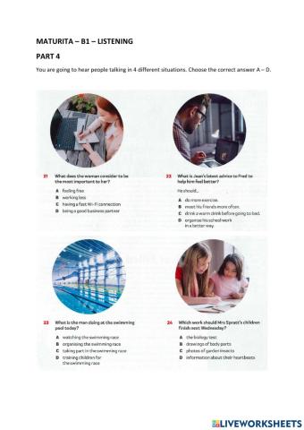 Maturita listening - part 4