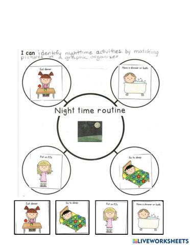 Identify Night Time Activities by Matching Pictures