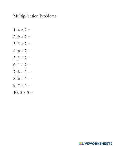 Multiplication Problems