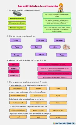 Las actividades de extracción