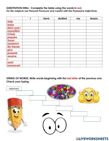 Substitution Drill -Ex1