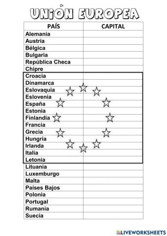 Ue país- capital