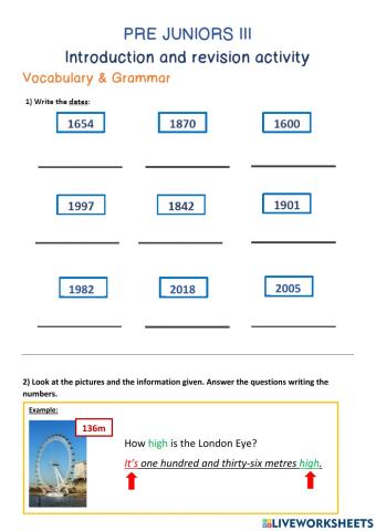 Revision: numbres and dates
