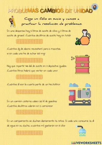 Problemas de cambios de unidad