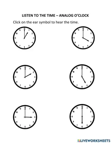 Listen to the Time - Analog O'Clock