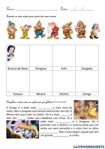 S - Os 7 anões e a Branca de Neve