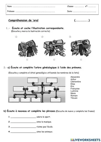 Control 5º curso 2ª evaluación