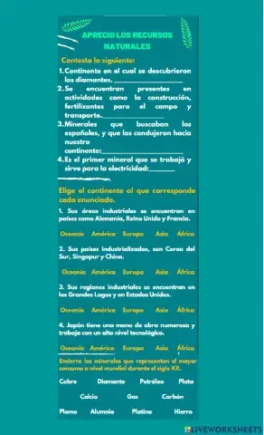 Aprecio los recursos naturales