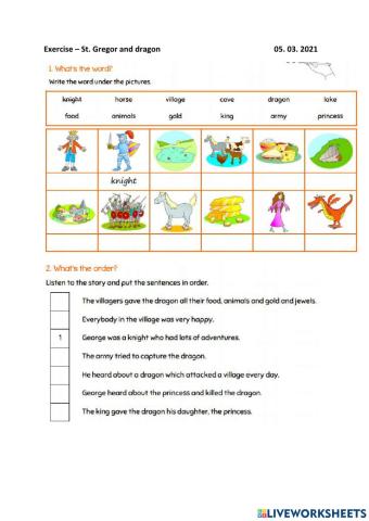 Saint Gregor and dragon