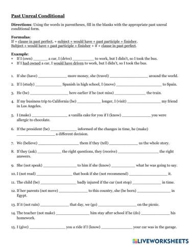 Past Unreal Conditional