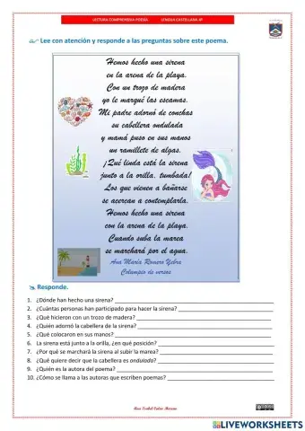 Lectura compresiva 4º. La sirena
