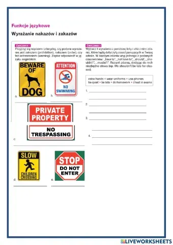 Prohibition and obligation