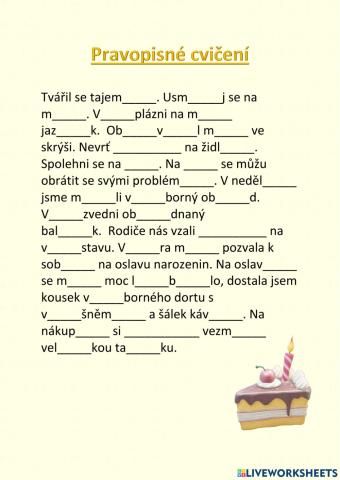 Pravopisné cvičení