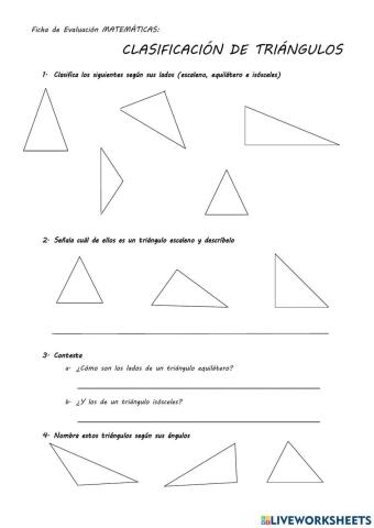 Clasificación de Triángulos