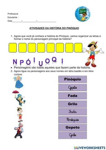 Sequência didática Pinóquio
